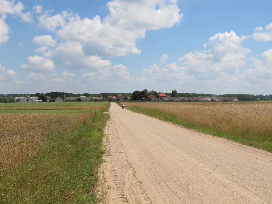 Panorama del villaggio di Guzy nel comune di Knyszyn, voivodato della Podlachia