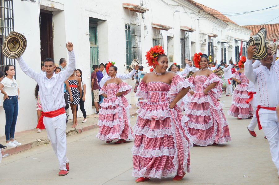 Danza della cumbia durante una festa a Mompox