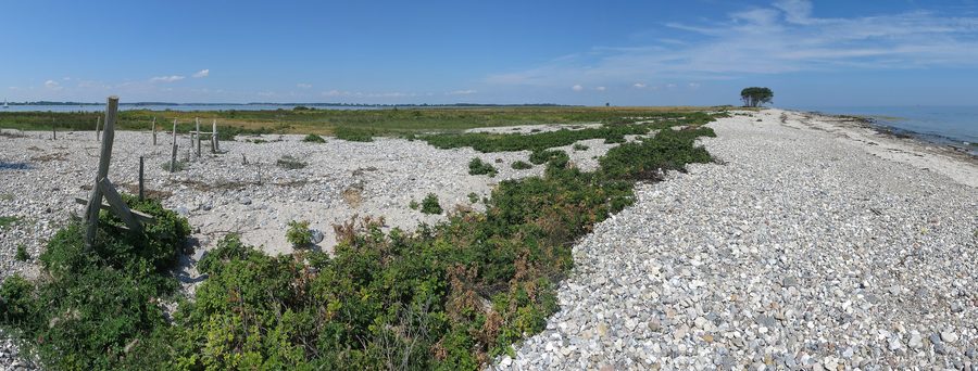 Vista da Schleimünde sulla riserva naturale della foce dello Schlei