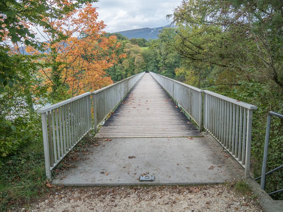 Ponte pedonale presso l’Emmenspitz sull’Aare tra Riedholz e Zuchwil