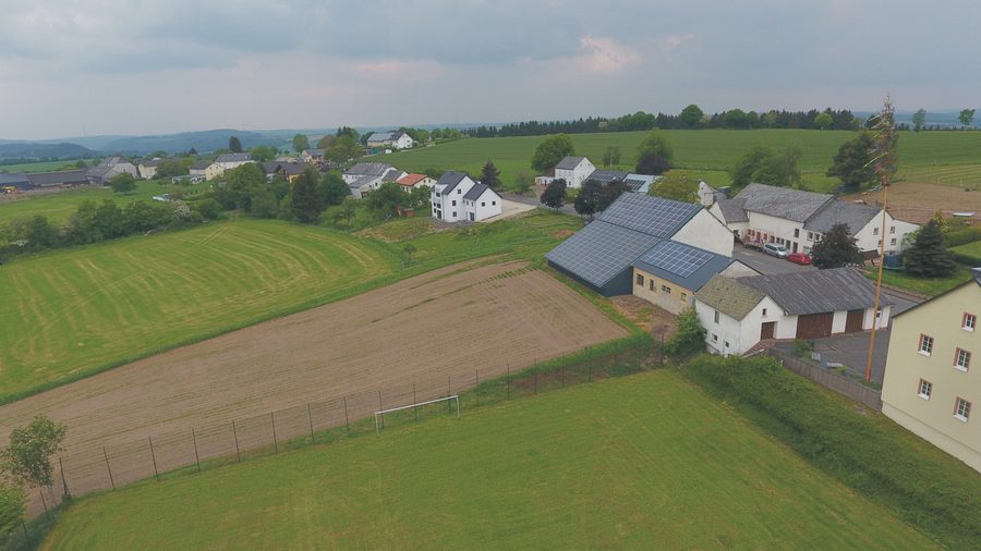 Ripresa aerea di Olmscheid nell’Eifel