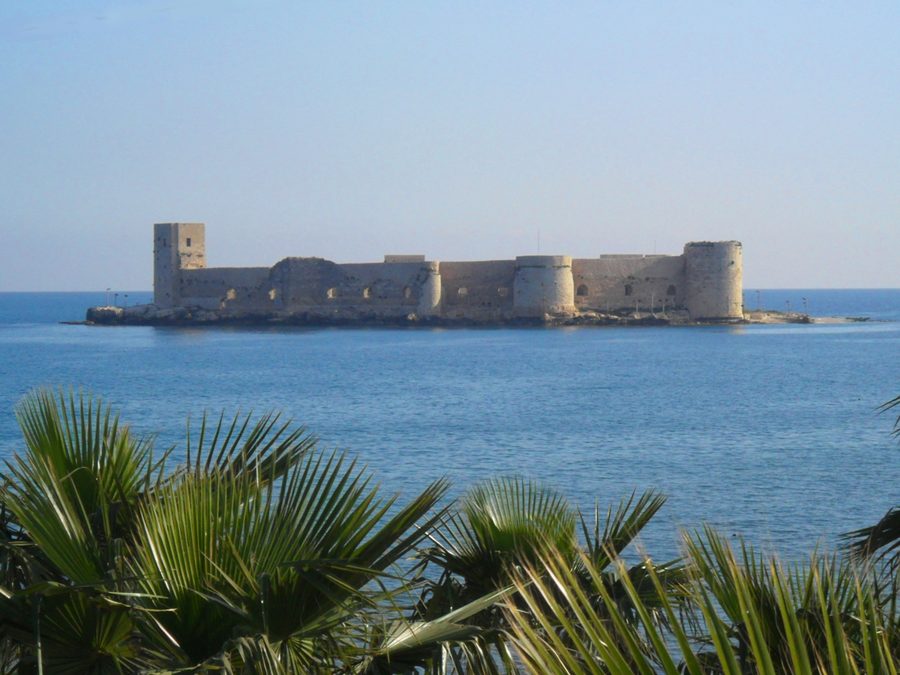 Kızkalesi, anche conosciuto come Maiden's Castle, sulla costa della provincia di Mersin, Turchia