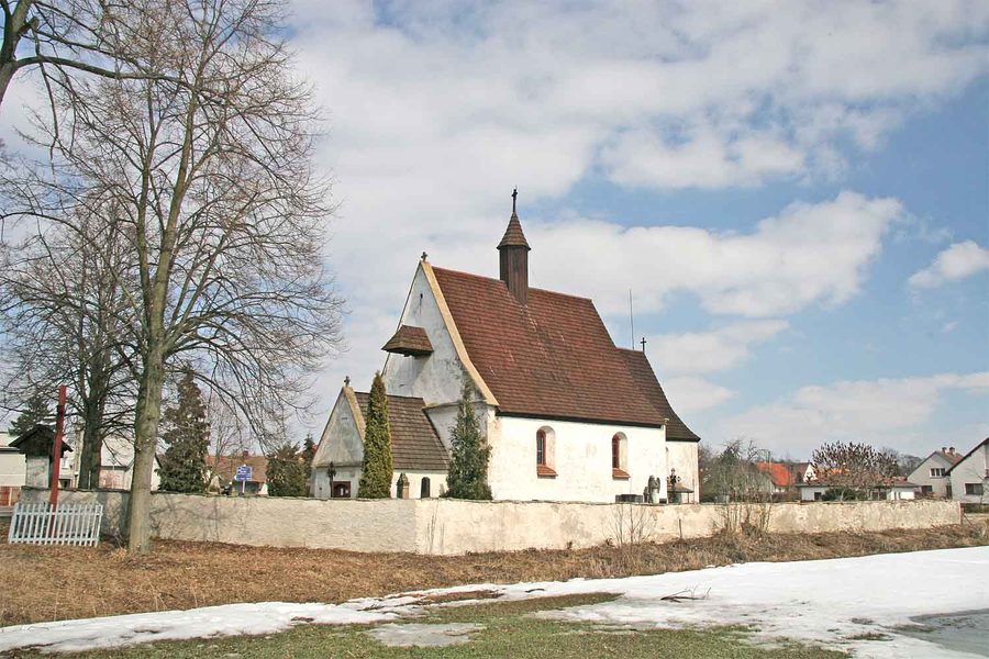 Chiesa di Santa Maria Maddalena a Ledce nel distretto di Hradec Králové