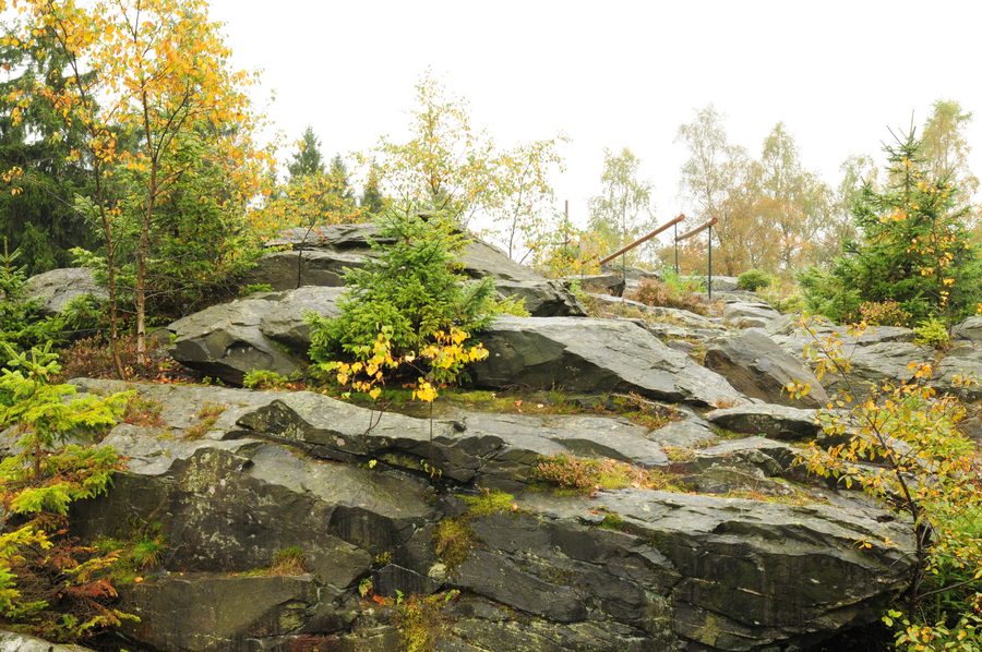 Roccia di quarzite sul Wendelstein presso Grünbach nel Vogtland