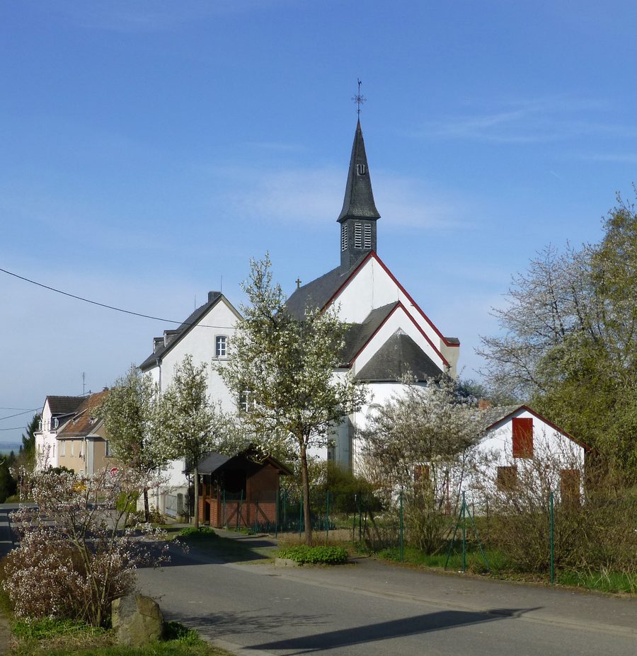 Church in Pohl beside road 260, south-east from Nassau, Rhineland-Palatinate
