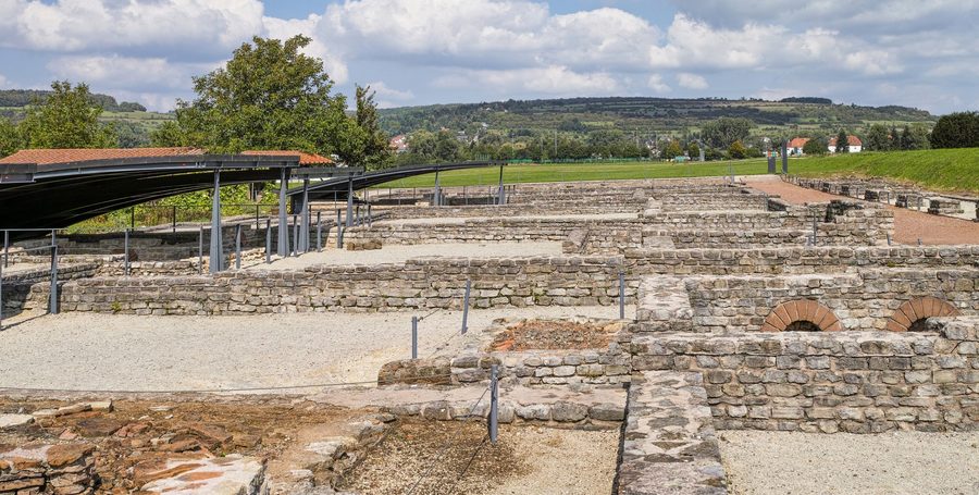 Quartiere degli artigiani romani presso il sito di scavo di Bliesbruck nell’Europarco culturale Bliesbruck-Reinheim
