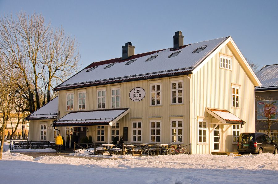 Gamle Sande stasjon, che apparteneva alla Vestfoldbanen