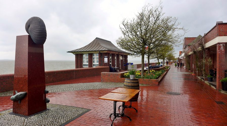 Vista sul Südstrand e sulla passeggiata a Wilhelmshaven