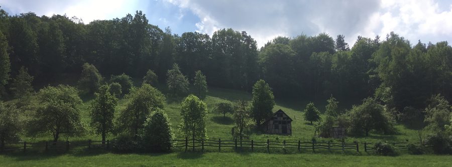 Paesaggio presso Weißbach a Uhlstädt-Kirchhasel, Turingia