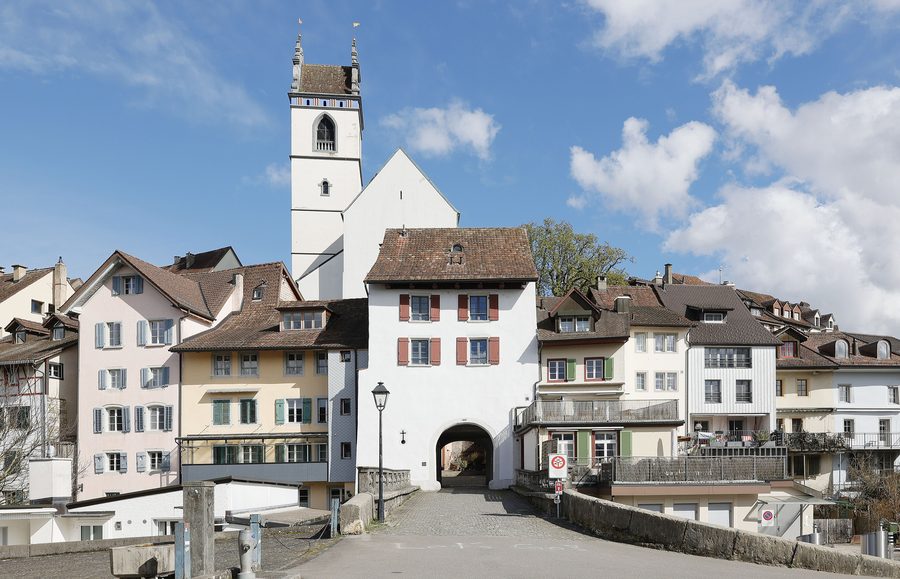 Vista su Aarau dalla piazza presso l'Haldentor