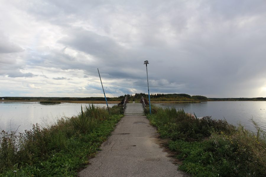 Vista su Bonnyville in Alberta, Canada
