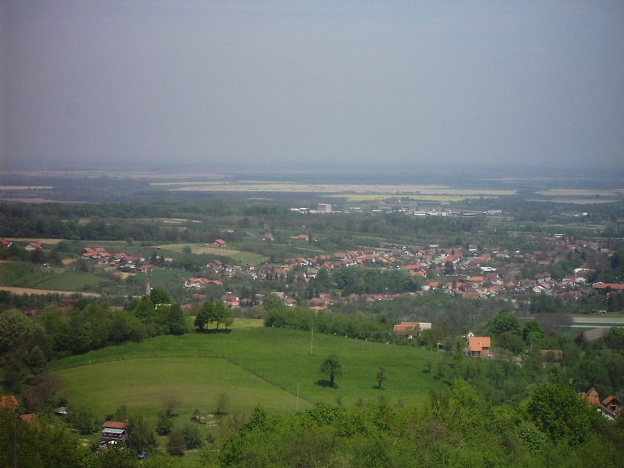 Vista panoramica di Orahovica in Croazia