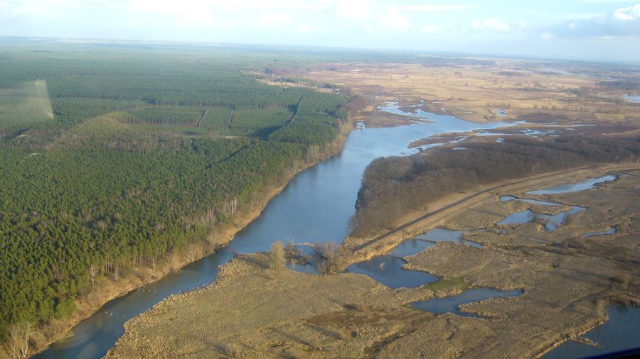 Lago Krzesin nel Parco paesaggistico di Krzesin, Polonia