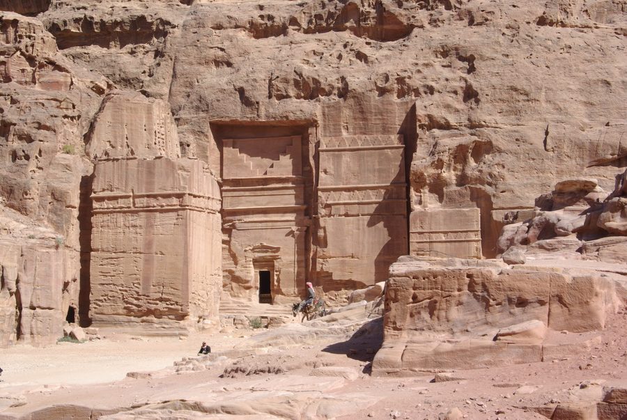 Paesaggio roccioso di Petra in Giordania