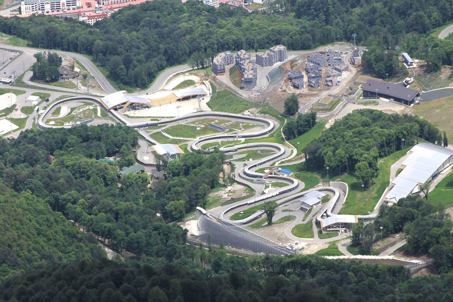 Sliding Center Sanki a Krasnaja Poljana, sede delle competizioni di bob, slittino e skeleton ai Giochi Olimpici Invernali del 2014 a Soči