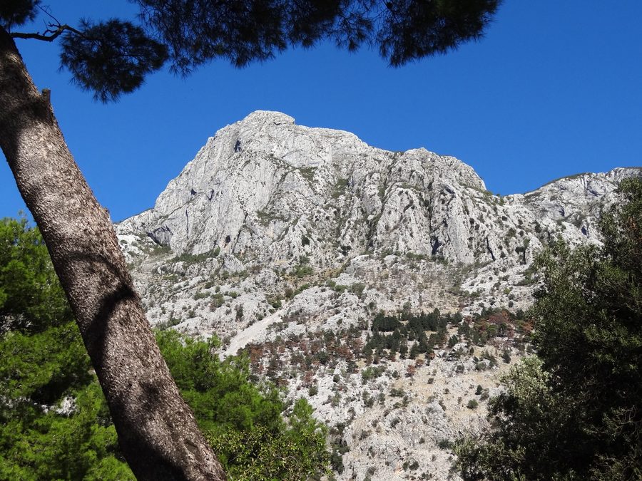 Vista sulle montagne nell’area di Kotor in Montenegro