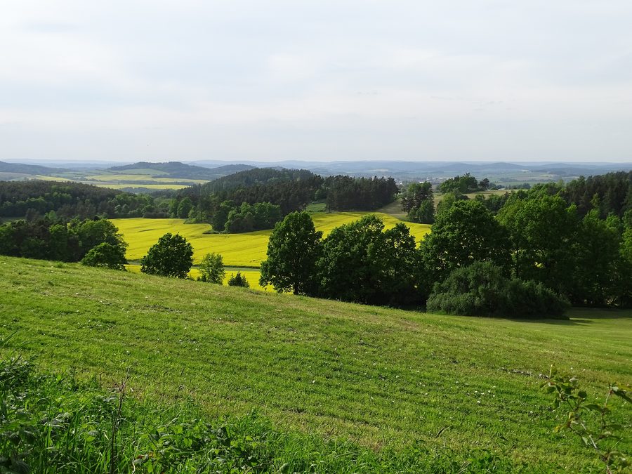 Paesaggio a nord di Radeč nel distretto di Příbram.