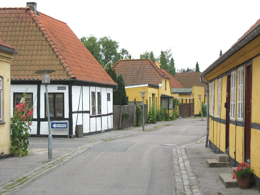 Vecchie case a Maribo sull’isola di Lolland in Danimarca