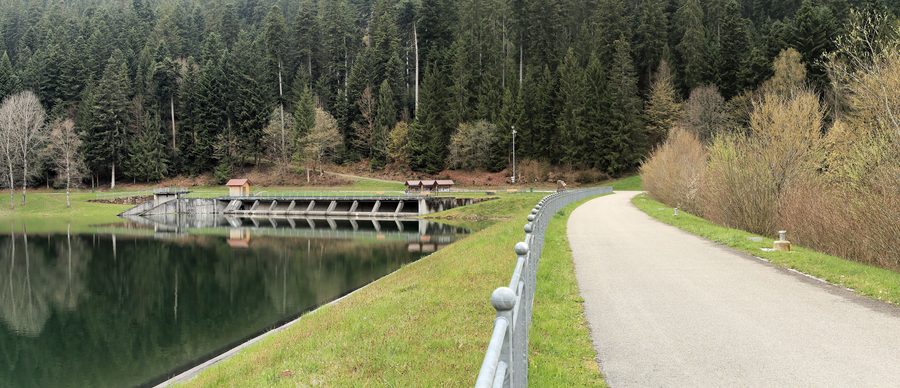 Vista sulla diga di Nagold tra Grömbach e Seewald
