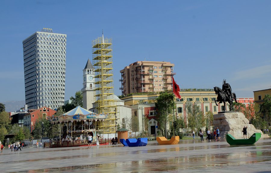 Piazza Skanderbeg a Tirana