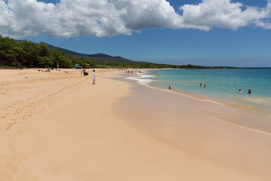 Big Beach nel Makena State Park, a sud di Wailea su Maui