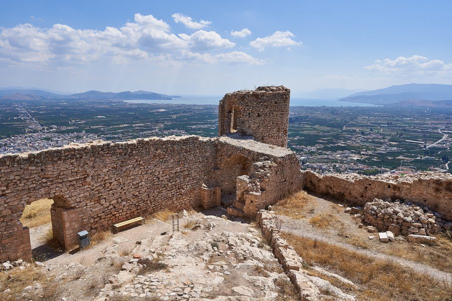 Cittadella del castello di Larissa sulla collina sopra Argos