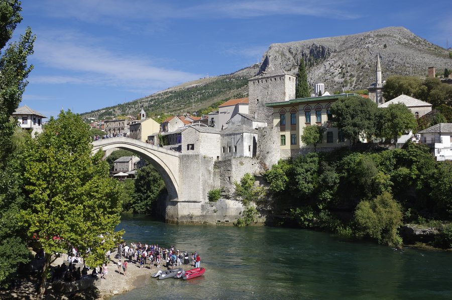 Vecchio ponte di Mostar sulla Neretva