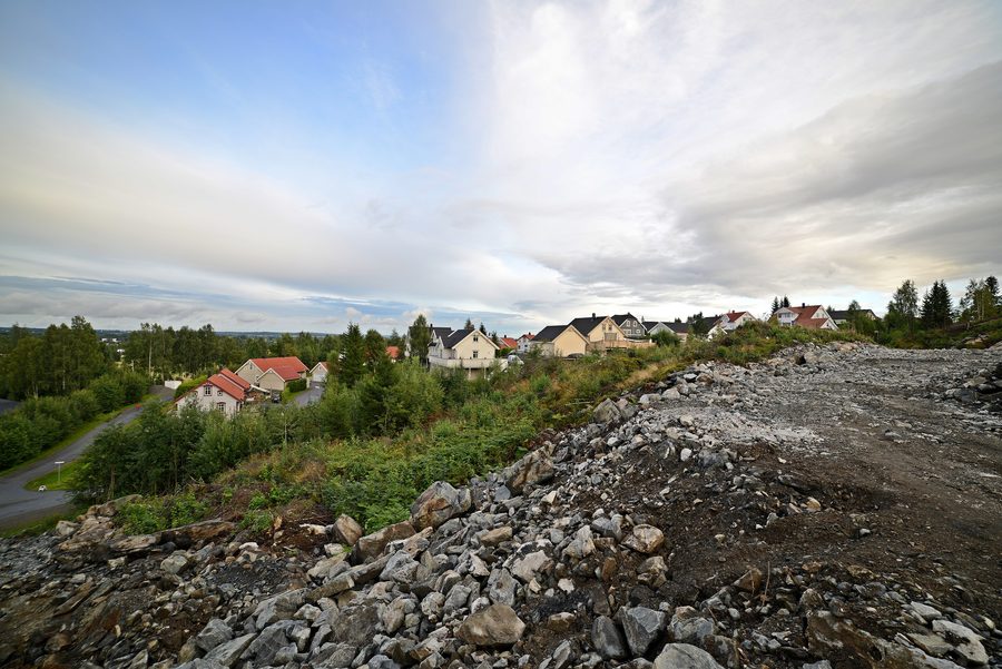 Paesaggio a Eltonåsen nel comune di Nannestad