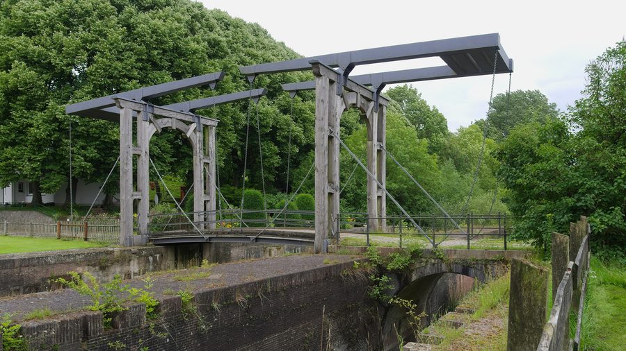 Chiusa del canale Gut Klein Königsförde a Krummwisch, Schleswig-Holstein