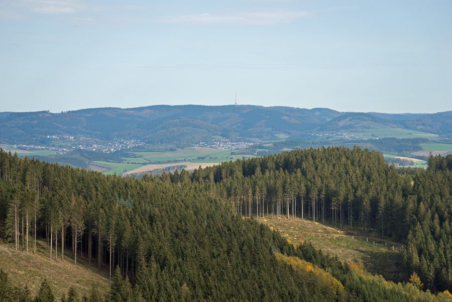 L'Hunau nel Sauerland, visto dall'Ösenberg
