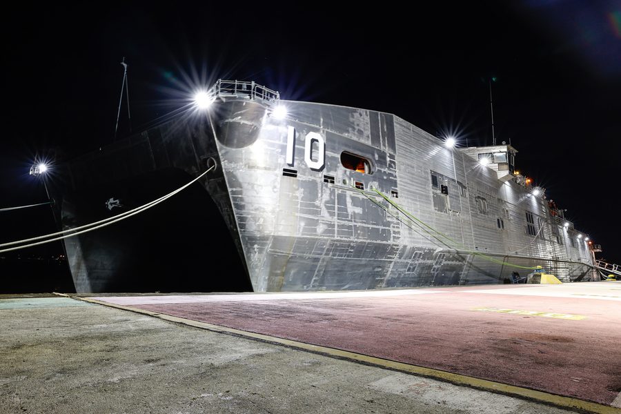 Nave nel porto di Limón sulla costa caraibica della Costa Rica