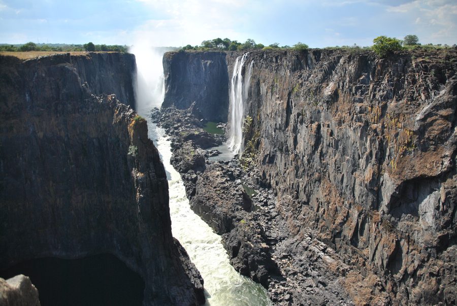 Lo Zambesi e le Cascate Vittoria dal lato zambiano