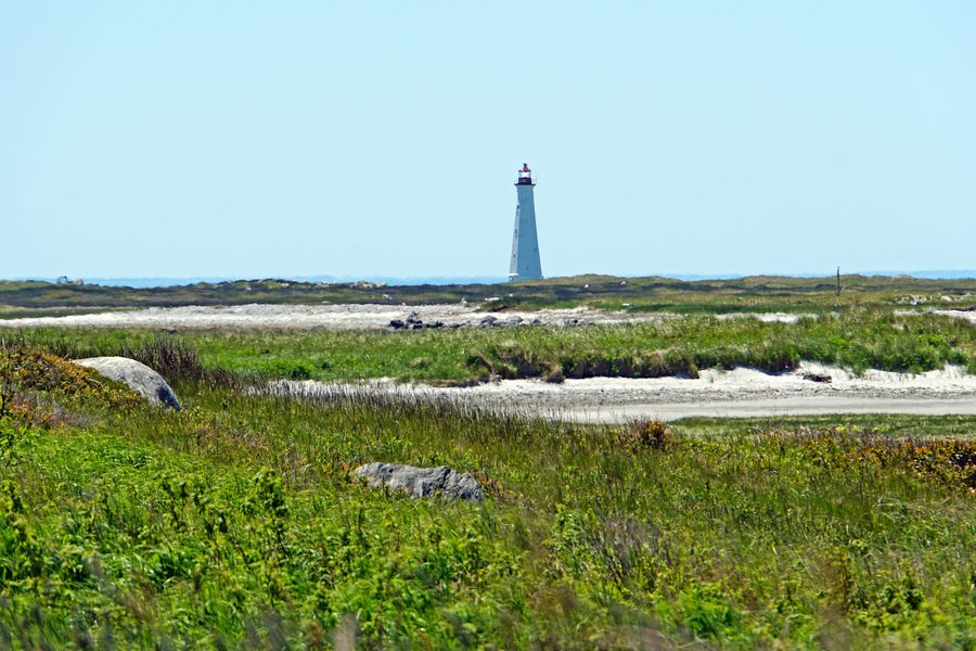 Faro di Cape Sable sulla costa della Nuova Scozia