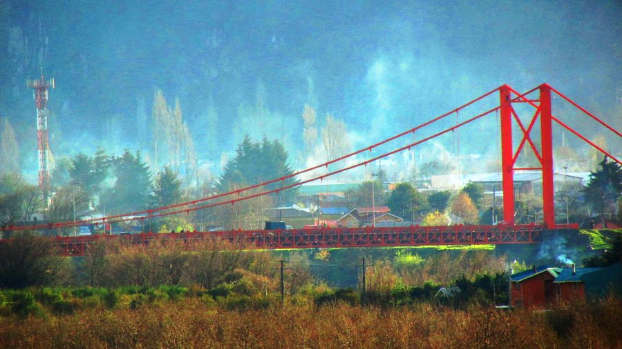 Paesaggio ampio presso Aysén nella regione cilena di Aysén