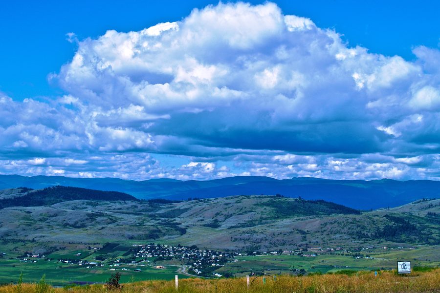 Vista su Vernon nella Okanagan Valley.