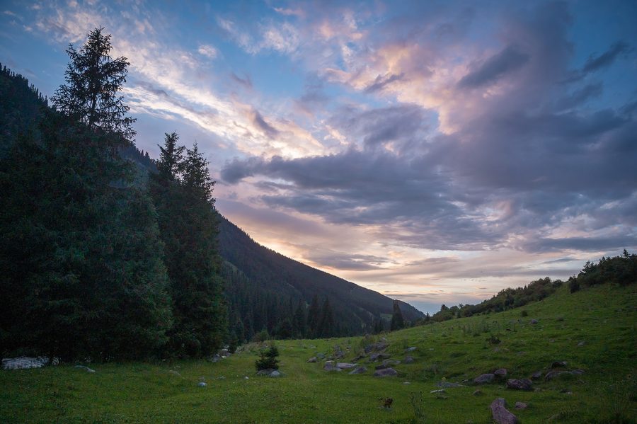 Paesaggio montano nei pressi di Karakol