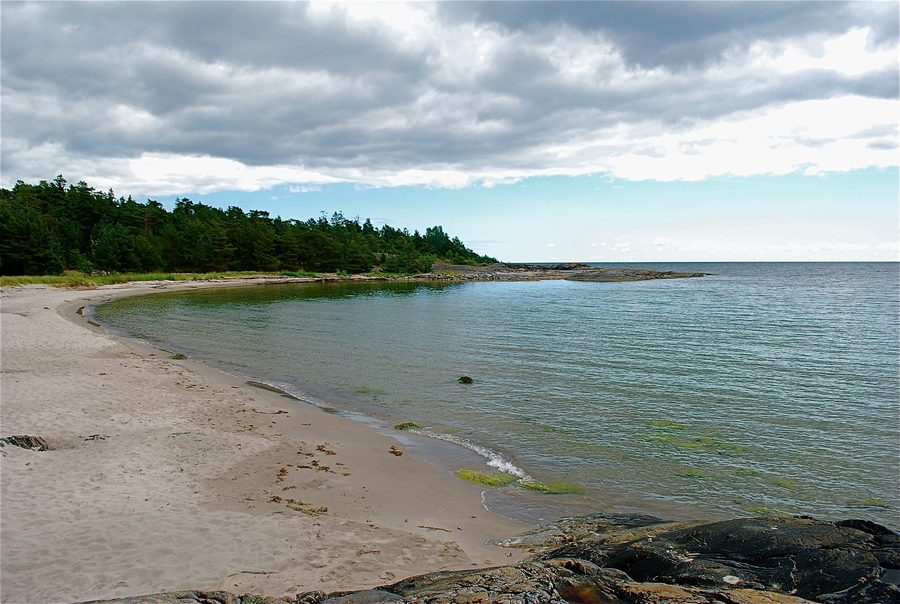Spiaggia di Storsand sull'isola di Ålö vicino a Utö