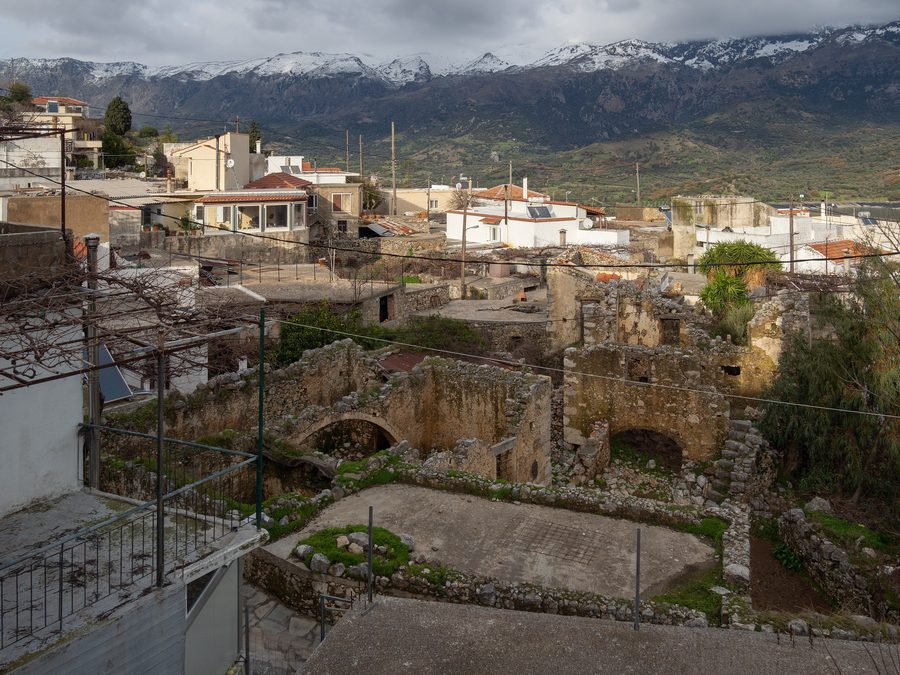 Vista di Petrochori nell'unità regionale di Rethymno a Creta