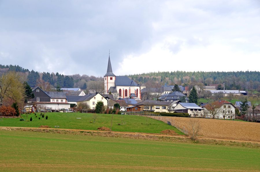 Vista del paese di Gondelsheim da sud