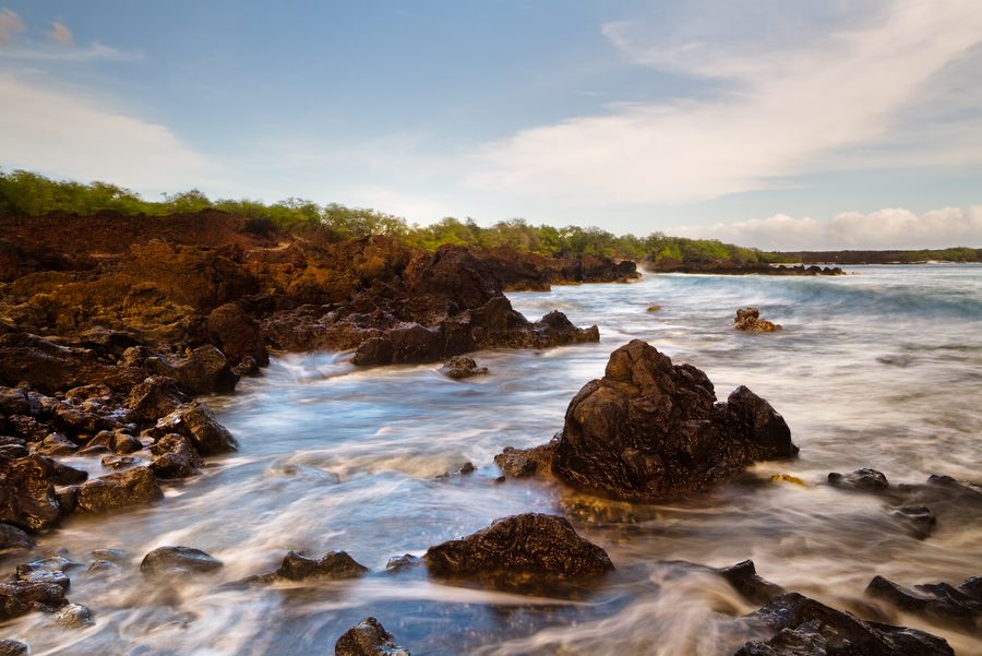 Acque costiere ad Ahihi-Kinau vicino a Makena, Maui