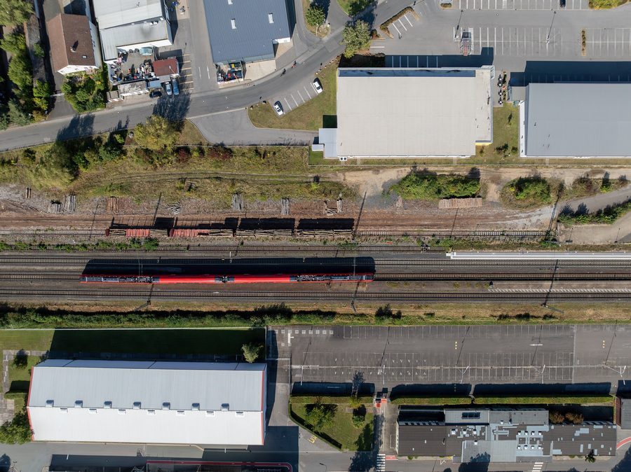 Ortofoto della stazione ferroviaria di Ebelsbach-Eltmann
