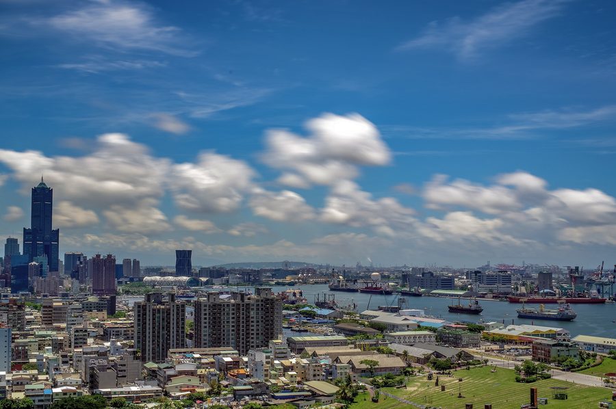 Vista sul porto di Kaohsiung