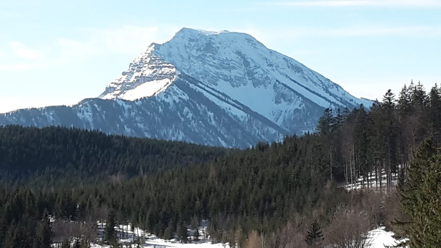 Vista invernale dal Turmkogel sull'Ötscher in Bassa Austria