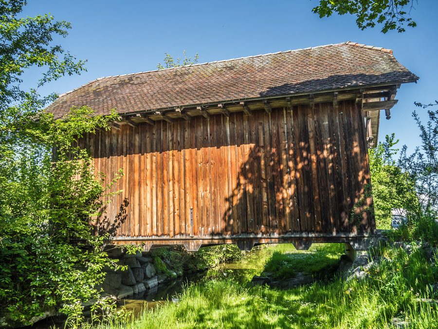 Ponte in legno coperto sulla Grosse Aa presso Sempach
