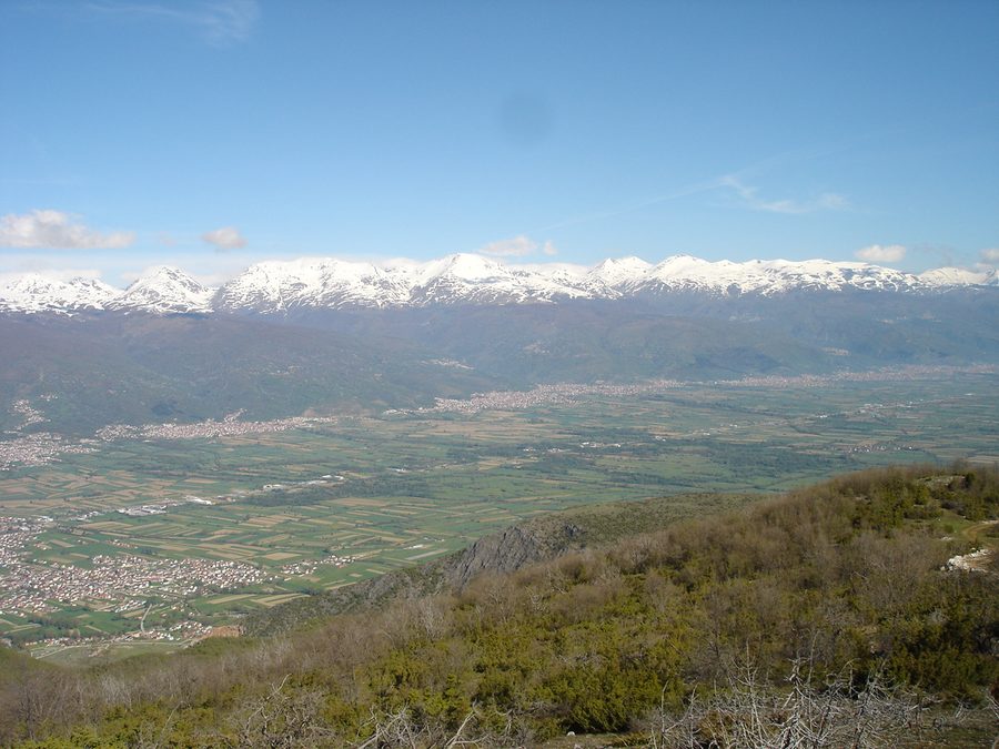 Paesaggio montano nella zona di Polog