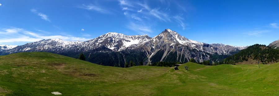 Panorama presso Alp da Munt e Minschuns in Val Müstair