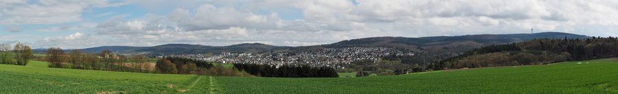 Vista panoramica su Taunusstein in Assia