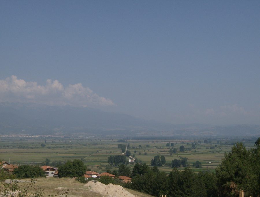 Valle di Gotse Delchev vista da Hadzhidimovo