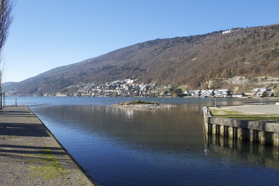 Imbarcadero sul Lago di Bienne a Biel/Bienne.