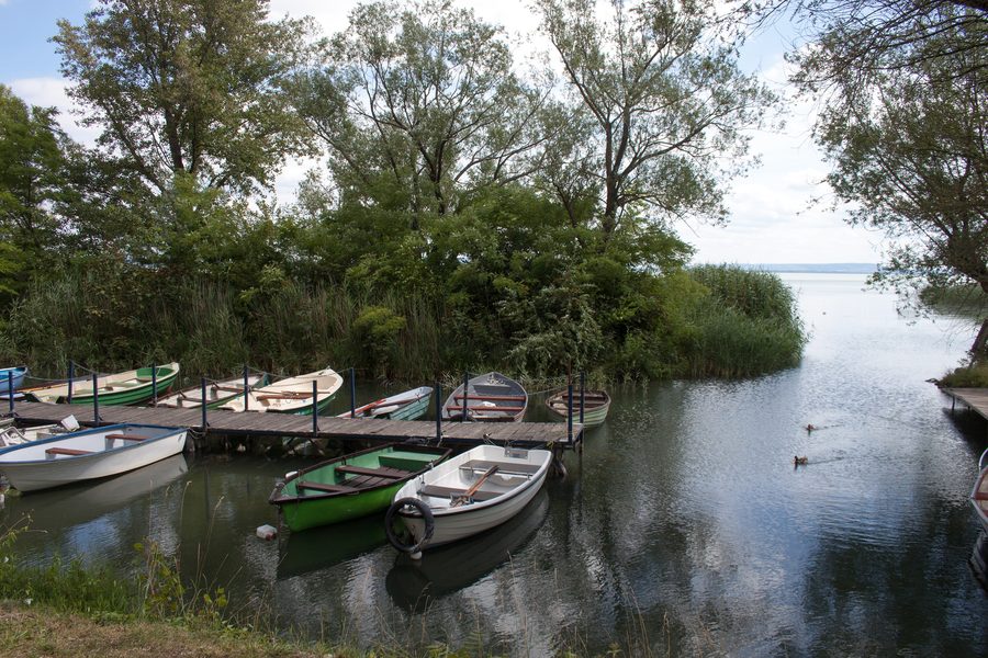 Barche nel porto di Balatonakali
